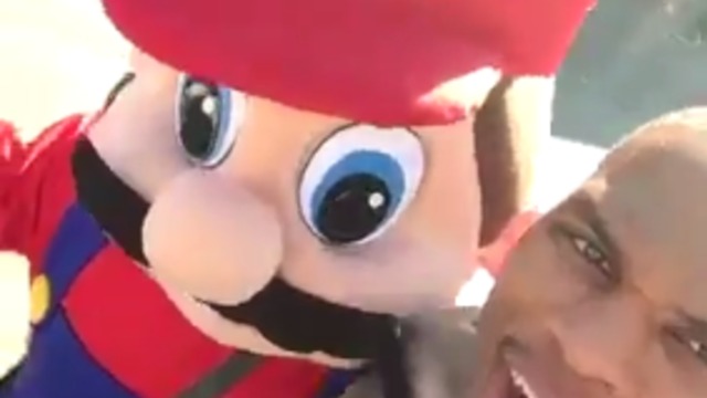Westbrook makes friends with Mario in Madrid