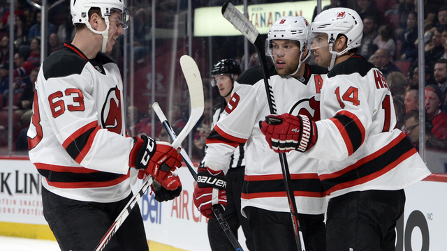Hall's big night leads Devils in rout of Blue Jackets