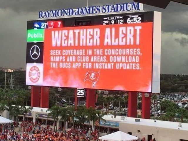 Lynch leads Broncos over Bucs in another weather-delayed game