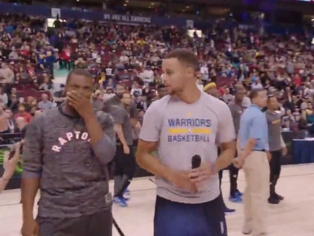 Lowry shocked by Curry's nonchalant half-court basket