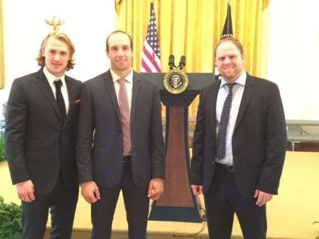 HBK line patiently waits for POTUS