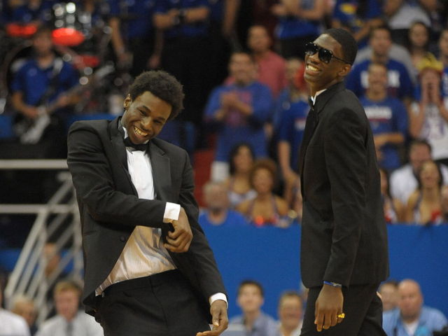 Wiggins aims to dunk on former Jayhawks teammate Embiid