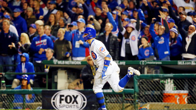 Watch: Baez belts dramatic game-winning HR off Cueto