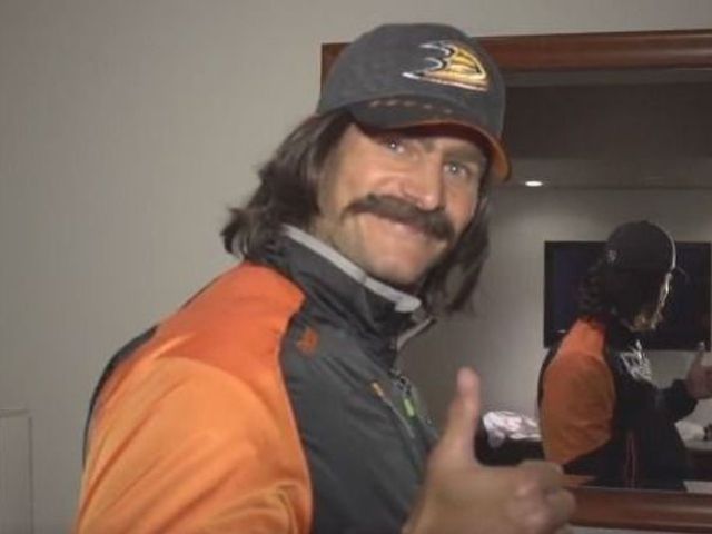 Watch: Ducks' Bieksa goes undercover with ice crew during preseason game