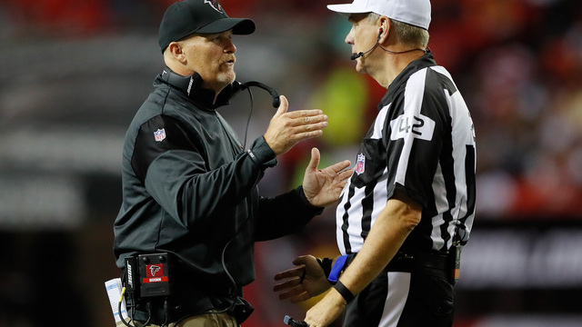 Watch: Falcons' Quinn loses it on ref for egregious, game-ending non-call