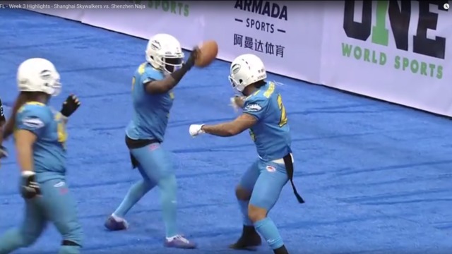 Watch: China Arena Football League TD celebrations put NFL to shame
