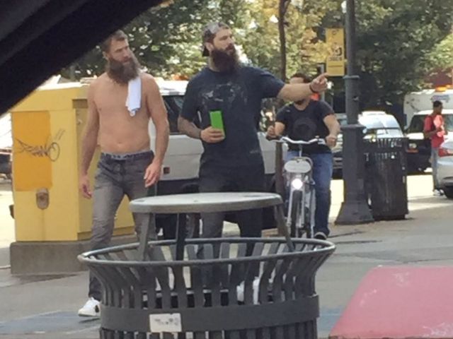 Burns, shirtless Thornton spotted in Pittsburgh on day off