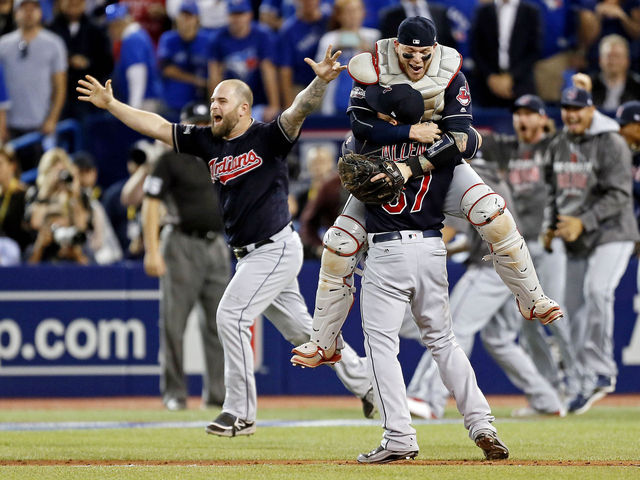 Indians finish off Blue Jays, advance to World Series
