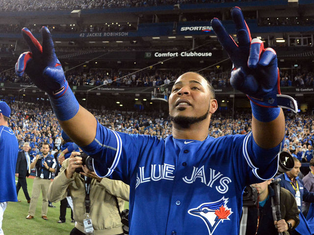 Watch: Mob outside Rogers Centre begs Encarnacion to stay in Toronto