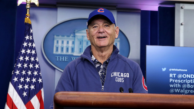 Watch: Bill Murray crashes White House briefing to talk Cubs