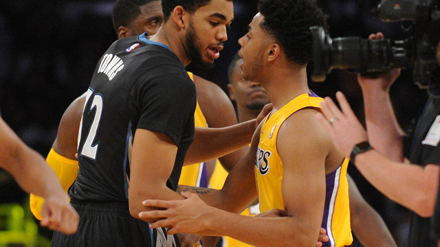 Lakers' Russell: Towns is NBA's best center, behind Mozgov