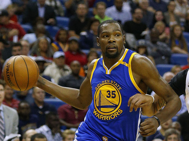 Watch: Durant blows by McCollum for McCallous dunk