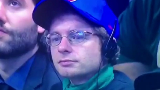 Fan dresses up as Steve Bartman at Bucks game