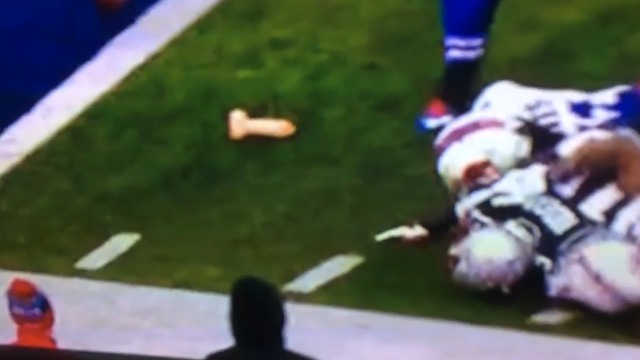 Fan throws sex toy on field during Bills-Patriots