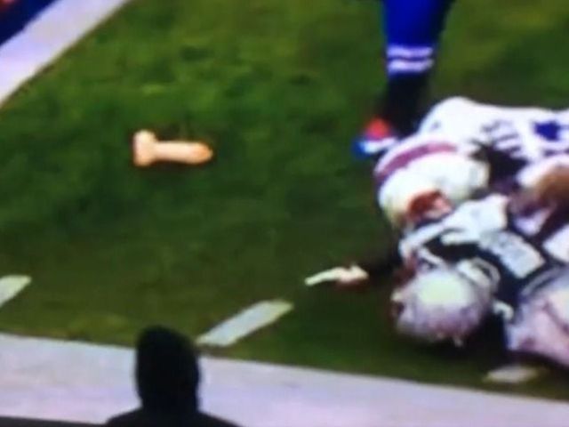 Fan throws sex toy on field during Bills-Patriots