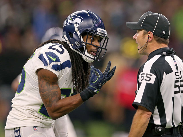 Seahawks' Sherman flagged 3 times on 1 play vs. Titans