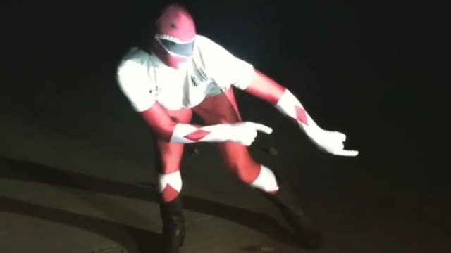 Kyrie attends LeBron's Halloween party as dancing red Power Ranger