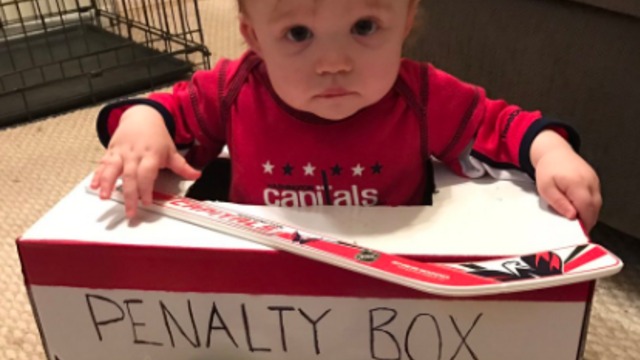Baby dressed as Tom Wilson in penalty box wins Halloween
