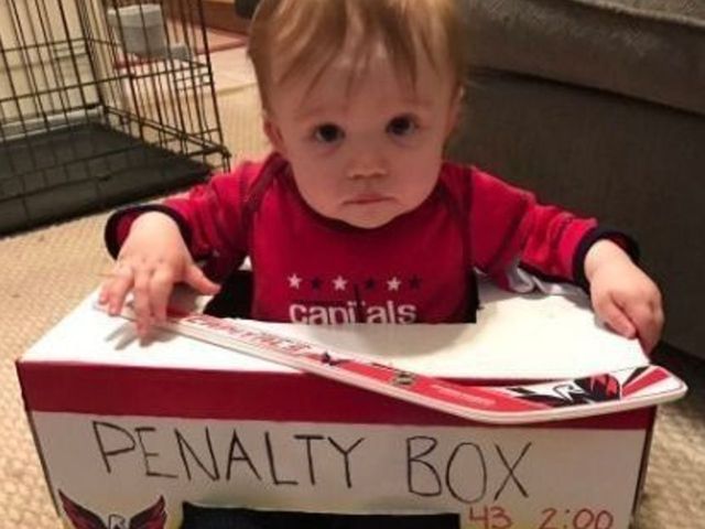 Baby dressed as Tom Wilson in penalty box wins Halloween