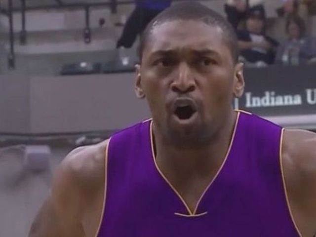 World Peace declares 'I love basketball' during free throws