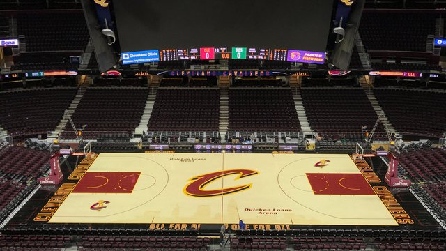 Cavaliers to debut new court design vs. Celtics