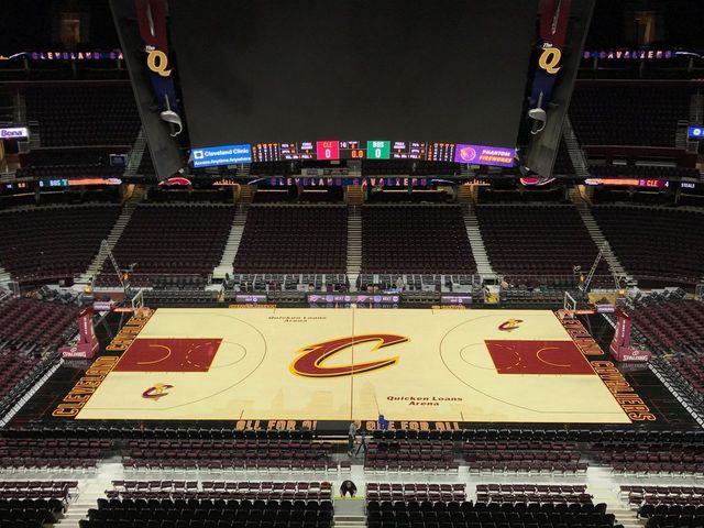Cavaliers to debut new court design vs. Celtics