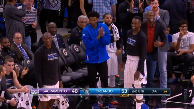 Gordon disappoints Biyombo with underwhelming dunk