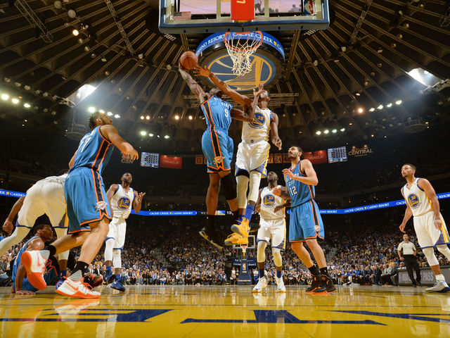 Watch: Durant, Westbrook exchange highlight blocks