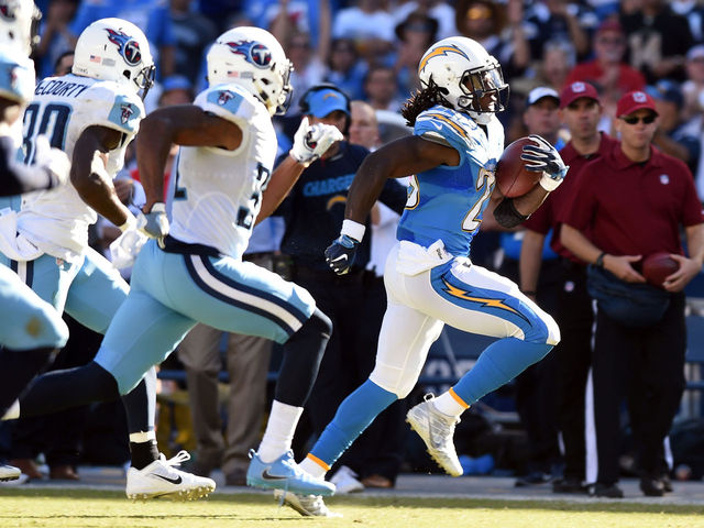 Gordon totals 261 yards as Chargers down Titans | theScore