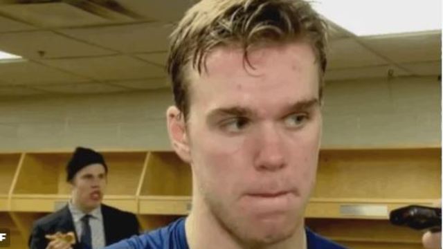 McDavid's postgame interview features pizza-eating Puljujarvi cameo