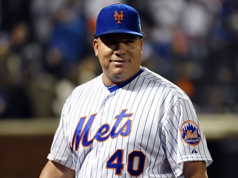 WATCH: Bartolo Colon beats out an infield single* 