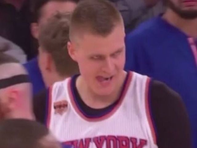 Watch: Porzingis finishes ridiculous alley-oop, smirks maniacally