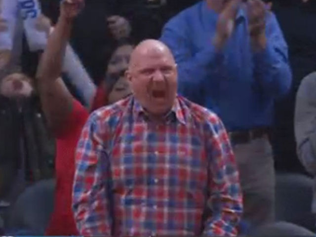 Steve Ballmer loses it during Clippers comeback