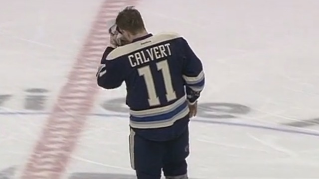 Calvert gets 36 stitches in face, returns to score game-winner