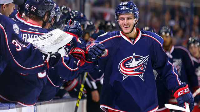Watch: Wennberg dishes through defender's legs to set up Foligno goal