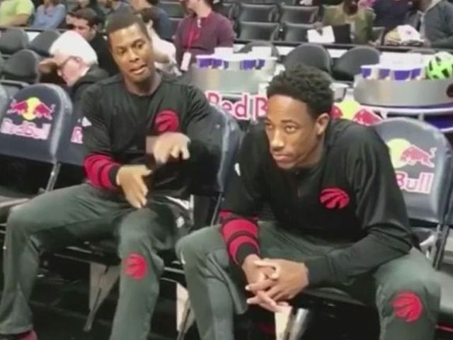 DeRozan unimpressed with Lowry's dance moves