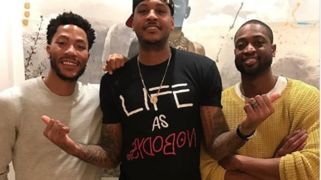 Melo hosts Rose, Wade for Thanksgiving