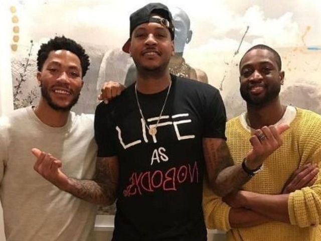 Melo hosts Rose, Wade for Thanksgiving