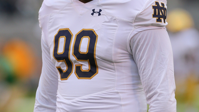 Watch: Notre Dame's Tillery kicks opponent, gets earful from Kelly