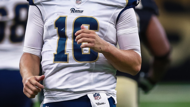 What were the Rams waiting for to start Goff?