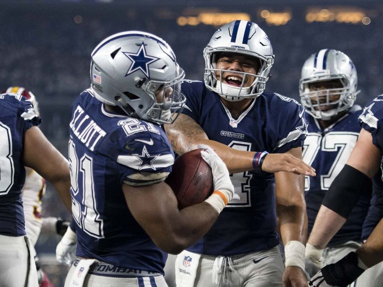 Cowboys rookies Ezekiel Elliott and Dak Prescott lead the NFL in Pro Bowl  voting