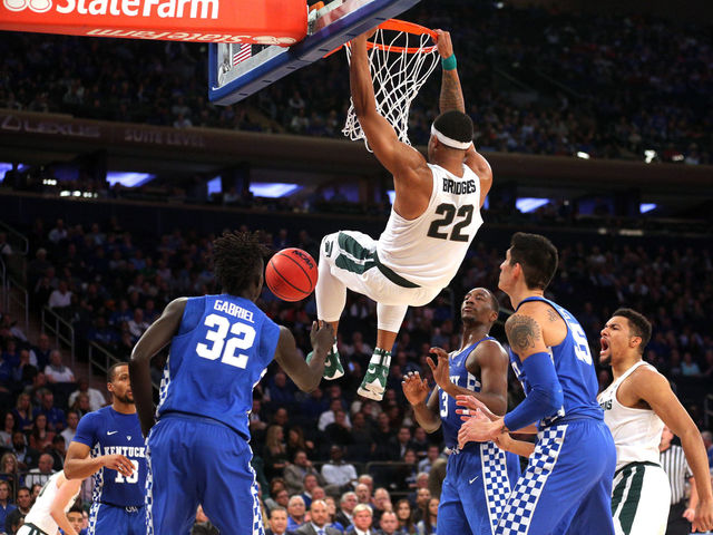 Michigan State's Bridges out at least 2 weeks with ankle injury