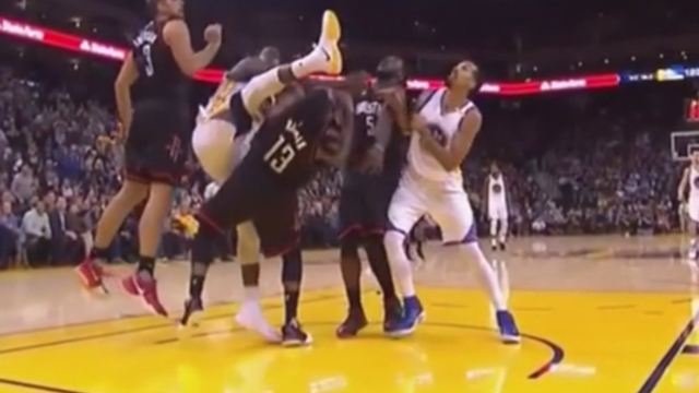 Harden becomes Draymond's latest kicking victim