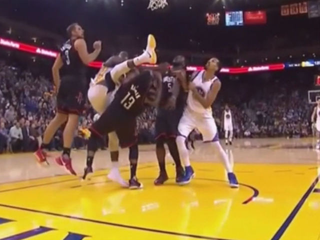 Harden becomes Draymond's latest kicking victim