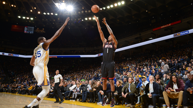 Rockets, Warriors combine for record number of 3-point attempts