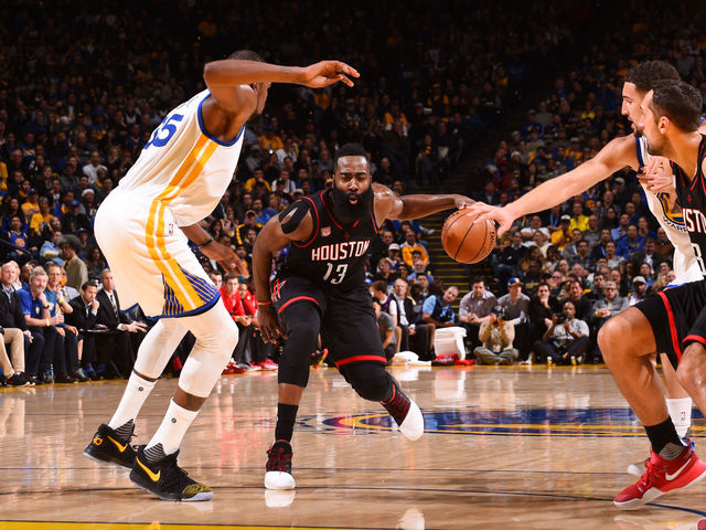 Harden's 4th triple-double helps Rockets end Warriors' streak
