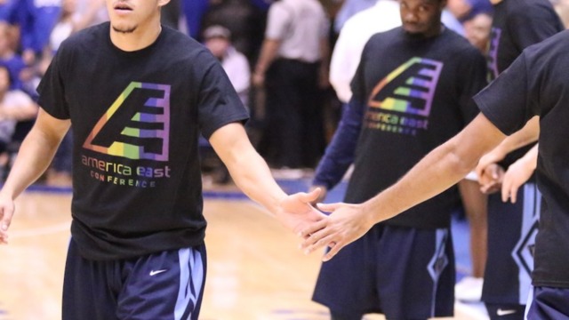 Maine dons rainbow warmup shirts to protest HB2 law