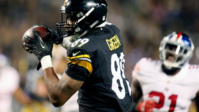 Steelers' Green inactive vs. Patriots; Harrison active