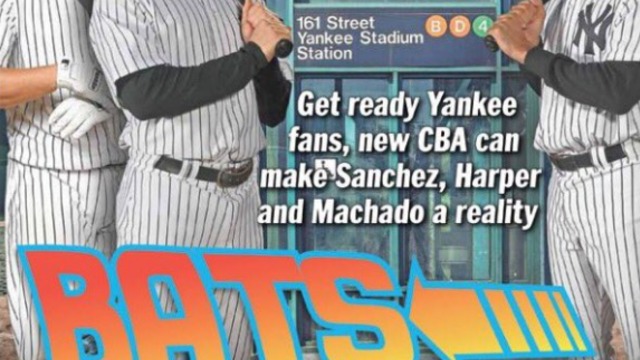 New York paper shows Harper, Machado in Yankees uniforms