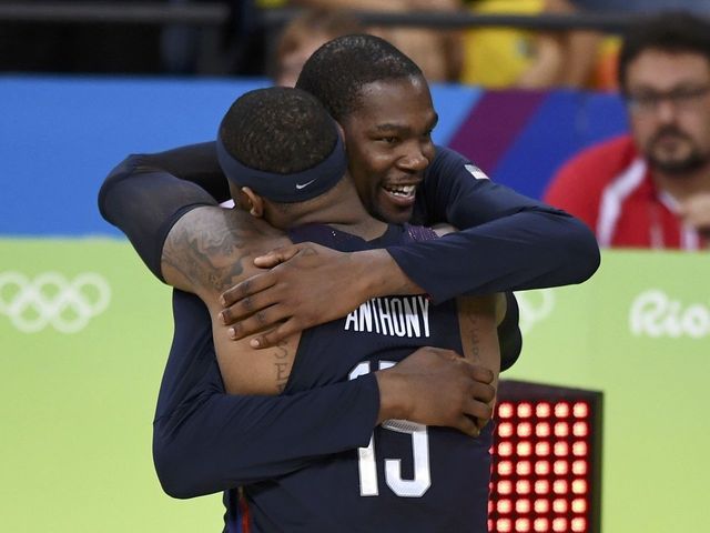 Carmelo, Durant named 2016 USA Basketball Male Athletes of the Year